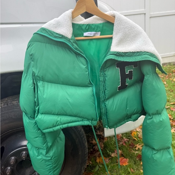 Jackets & Blazers - Green Puffer Jacket